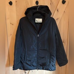 Aquascutum black hooded insulated jacket
